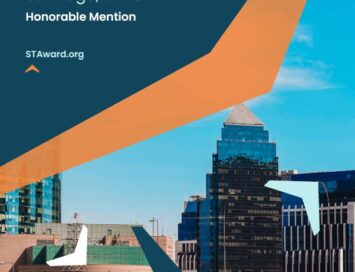 Award banner for 2026 STA Spotlight: Santiago, Chile, Honorable Mention, with ITDP logos at the bottom.