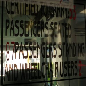CT - Sticker to indicate maximum passenger