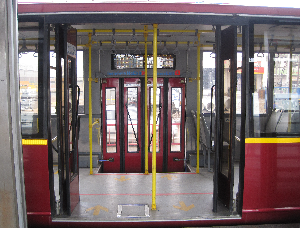 Surat BRT - doors on bus