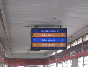 Surat BRT -Electronic display @ station