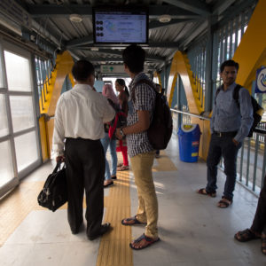 Passengers waiting in station-3