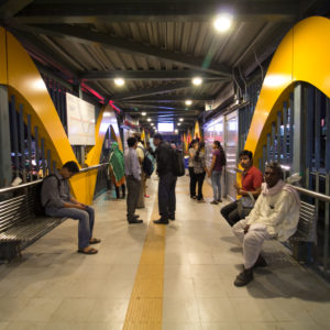 Passengers waiting in station-2