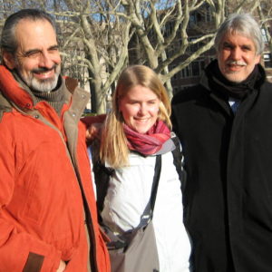 Ken Kruckemeyer and Jackie Douglas from LivableStreets Alliance with Enrique Peñalosa
