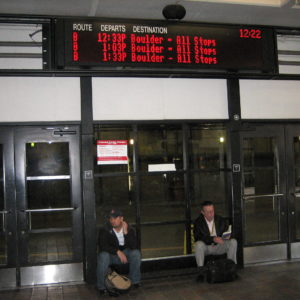 Denver Market Street station-real time signage