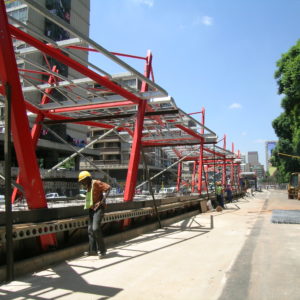 Joburg BRT station construction