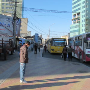 Bus stop along 1st proposed BRT corridor_UB_April2011_MK
