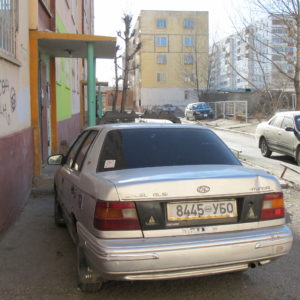 Parking near entrance to 1960s building in pedestrian path_UB_April2011_MK