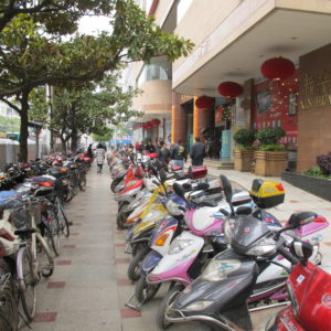 Motorbike and bicycle parking_Kunming_March2011_MK