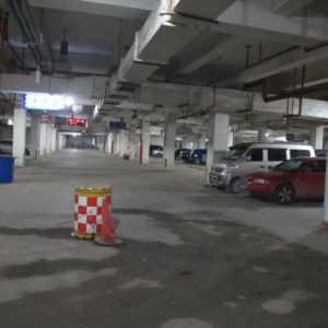 Underground parking at central station is mostly empty_Kunming_March2011_MK