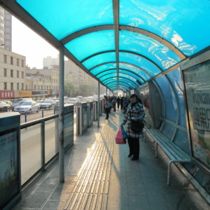 BRT station waiting platform_Kunming_March2011_MK