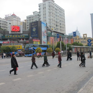 Pedestrian crossing in city center_Kunming_March11_mk