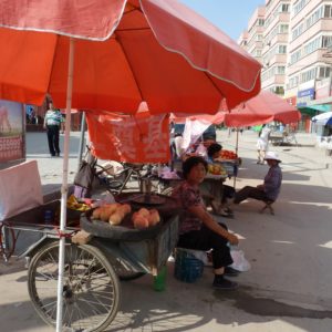 Vendor with Pushcart