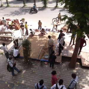 Ahmedabad, India Park(ing) Day 2011 - Setting Up