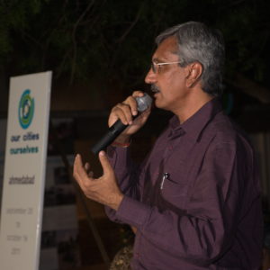 City mayor, Mr Asit Vora speaking at OCO launch at KCA, Ahmedabad