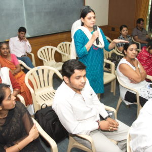 Participants at Ahmedabad's Parking Puzzle workshop at CEE