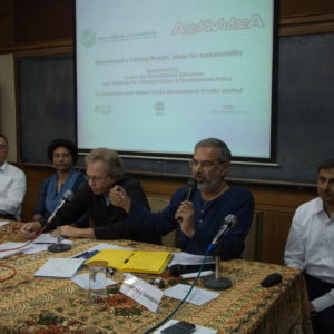 Speakers at Ahmedabad's Parking Puzzle: Ideas for Sustainablity workshop at CEE