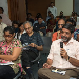 Participants at Ahmedabad's Parking Puzzle: Ideas for Sustainablity workshop at CEE