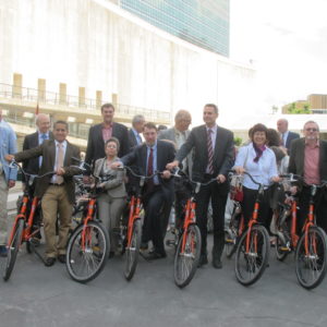 SLoCaT Partners Gather at UN Bike Event for Rio+20 with Ban Ki-moon