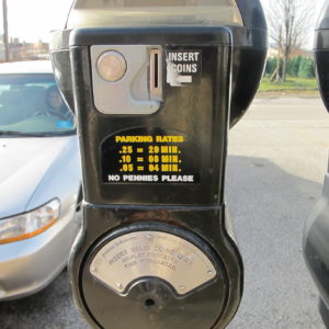 Parking meters in Shaker Square_Cleveland_Dev2012